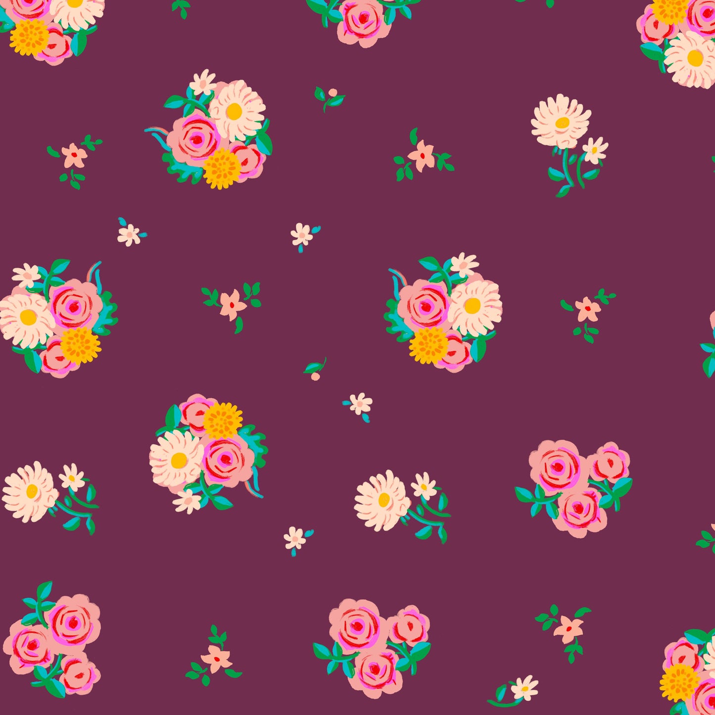 Preorder April 2027: Boat Race Denyse Floral Plum 55606D-14 by Heather Ross