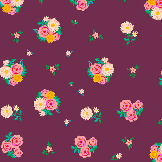 Preorder April 2027: Boat Race Denyse Floral Plum 55606D-14 by Heather Ross