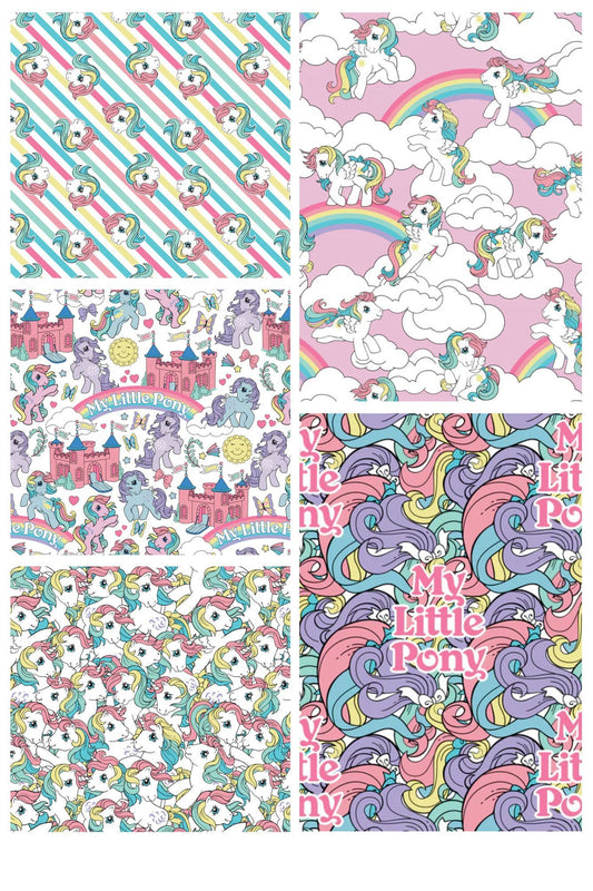 Preorder September 2026: Licensed My Little Pony Retro FY Bundle of 5 Prints by Hasbro
