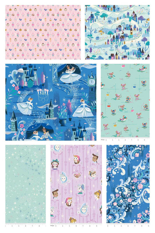 Preorder Sept 2026: Wishes Full Yard Bundle of 7 Prints Plus a Panel Blueberry 1YD-18070BL-8 by Jill Howarth