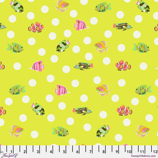 Preorder May 2026: Floral Reef School Crossing Seagrass PWTP268 by Tula Pink