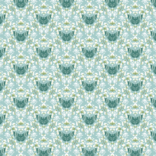 Serenity Blooms by Ginger Deverell Sacred Flight Blue    SR24512 Cotton Woven Fabric