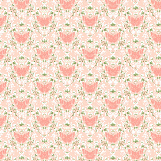 Serenity Blooms by Ginger Deverell Sacred Flight Peach    SR24513 Cotton Woven Fabric