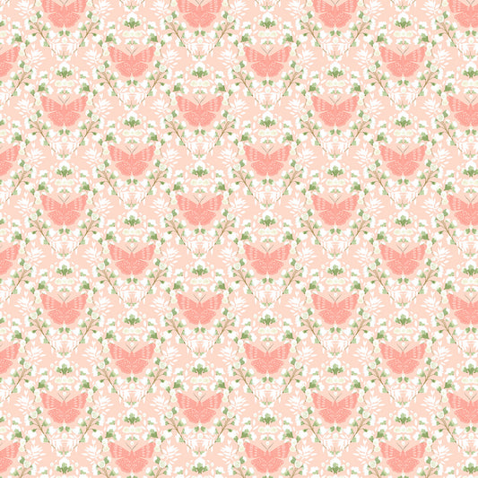 Serenity Blooms by Ginger Deverell Sacred Flight Peach SR24513 Cotton Woven Fabric