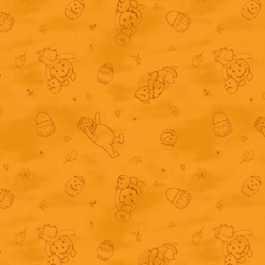 Preorder June 2026: Haunted Acre Wood Bears Lineart Orange 9129-33 by W. A. Dodge