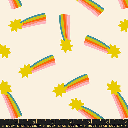 PREORDER ITEM EXPECTED IN MARCH 2026: Mystic Fable by Alexia Marcelle Abegg of Ruby Star Society Shooting Star Natural    RS4148.11 Cotton Woven Fabric
