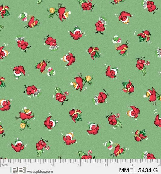 Merry Melody by Lesa Marino Singing Birds Toss    MMEL5434G Cotton Woven Fabric