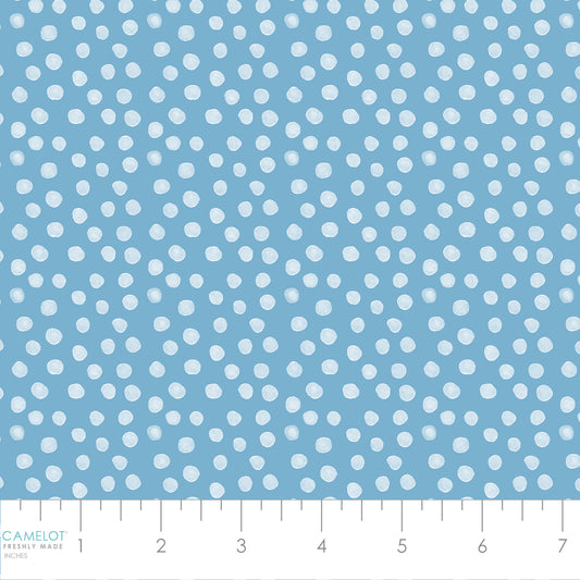 Penguin Party by Pam Vale Snowball Fight Blue 49240407.02 Cotton Woven Fabric