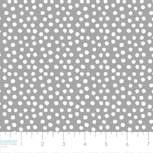 Penguin Party by Pam Vale Snowball Fight Grey 49240407.05 Cotton Woven Fabric