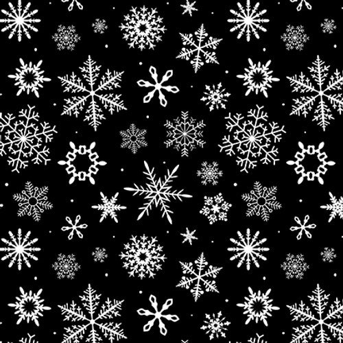 Let’s Glow Crazy Glow Snowflakes    3950G-99 Cotton Woven Fabric