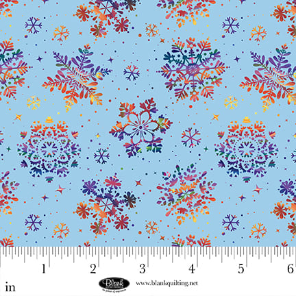 Frostykins by Ray Heere Snowflakes Lt. Blue 4270-70 Cotton Woven Fabric