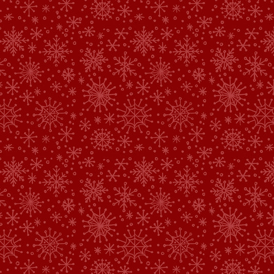 PREORDER ITEM: Baking Up Joy by Danielle Leone Snowflakes Red    27711-333 Cotton Woven Fabric