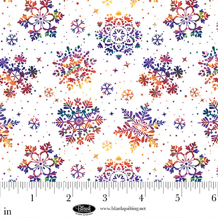 Frostykins by Ray Heere Snowflakes White 4270-01 Cotton Woven Fabric