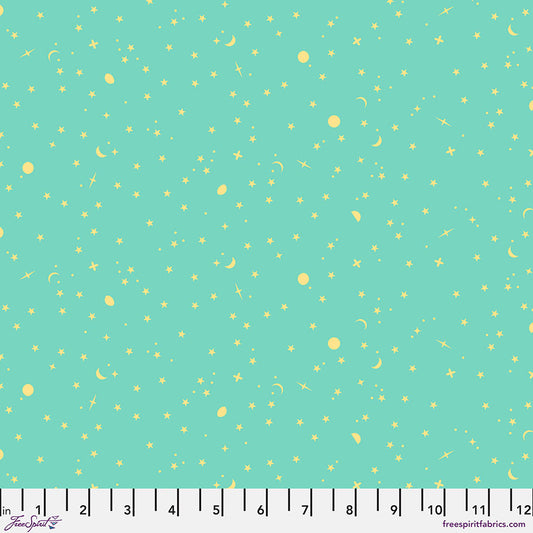 Tula Pink’s New True Colors 2025 Space Sprinkles Seaglass    PWTP254.SEAGLASS Cotton Woven Fabric