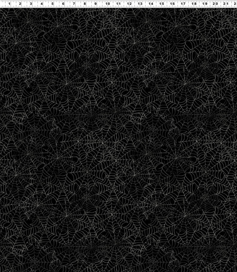 PREORDER ITEM - EXPECTED JUNE 2025: Faboolous Digital by Sue Zipkin Spiderweb Black    Y4485.3 Cotton Woven Fabric