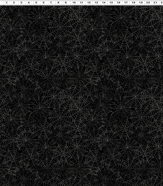 PREORDER ITEM - EXPECTED JUNE 2025: Faboolous Digital by Sue Zipkin Spiderweb Black    Y4485.3 Cotton Woven Fabric