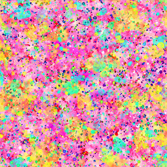 Hip Hop Splatter Pink 597694 Cotton Woven Fabric