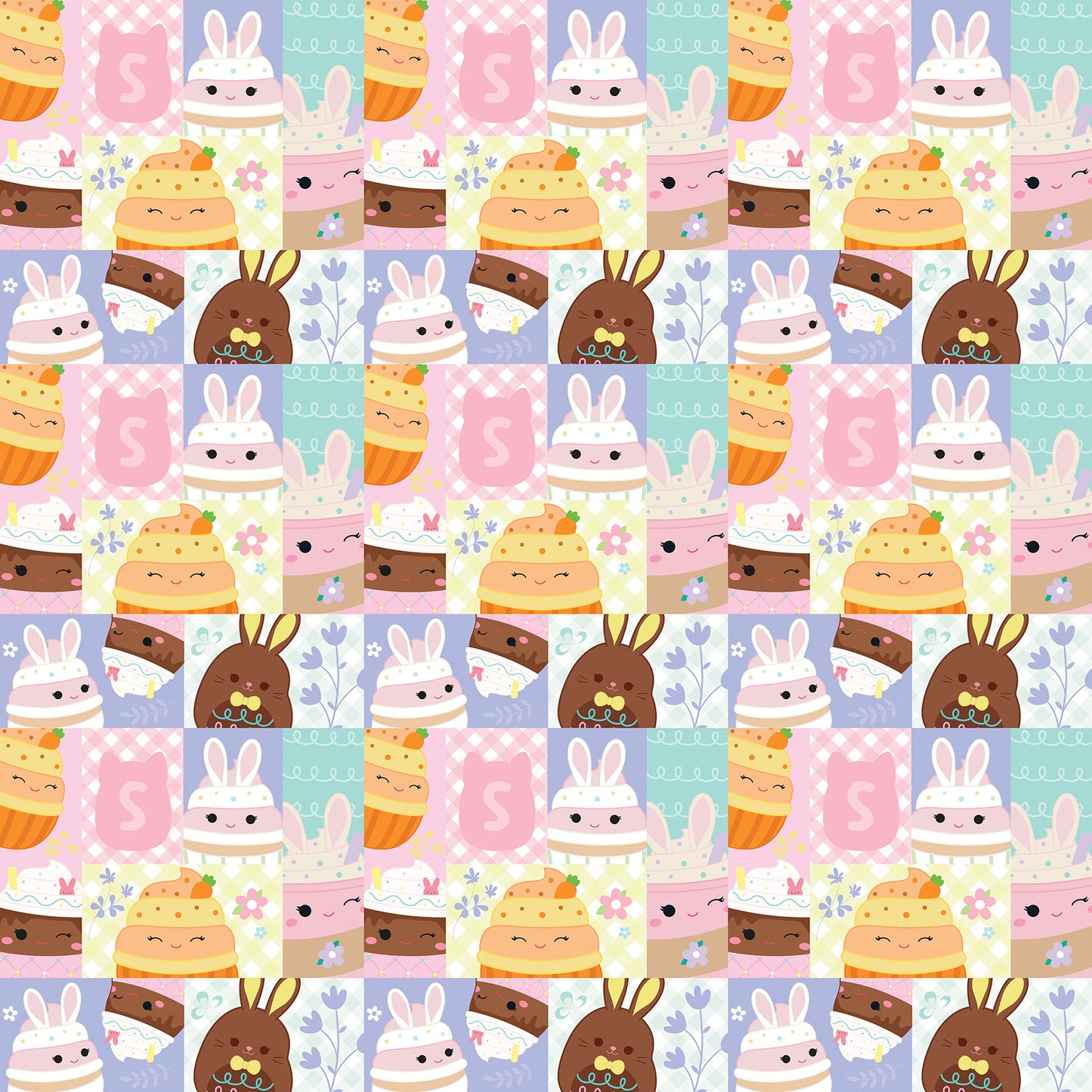 PREORDER ITEM - EXPECTED FEBRUARY 2026: Licensed Squishmallows Springtime SQ1012-10  SQ1012-10 Cotton Woven Fabric