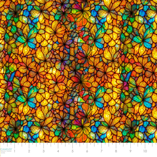 PREORDER ITEM - EXPECTED AUGUST 2025: Sonny in the Sunflowers by Peggy Collins Collection Stained Glass Petals Multi    16240202.01 Cotton Woven Fabric