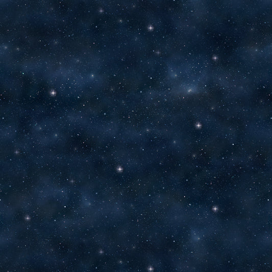 Starlit Night by Kim Norlien Starry Sky Allover    STNI5834-DB Cotton Woven Fabric