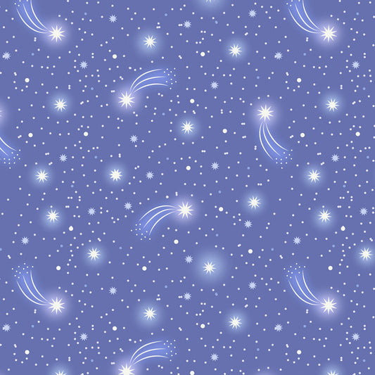 Glow Fairies (Glow in the Dark) Starry Sky on Dusk A871.1 Cotton Woven Fabric