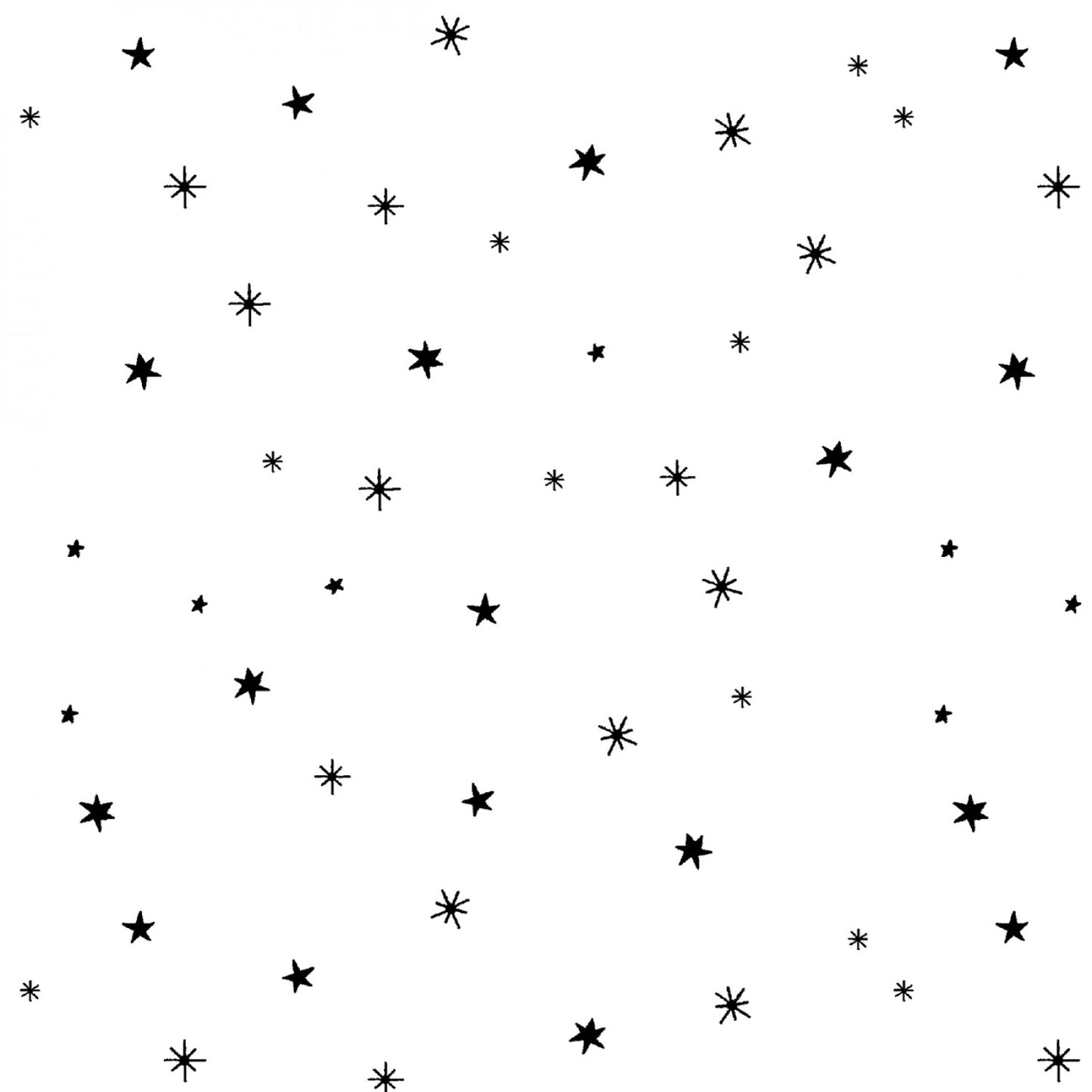 Lower the Volume Stars and Dots White    BQ1957-01 Cotton Woven Fabric