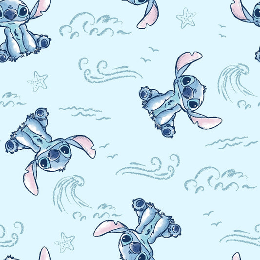Licensed Prints Stitch Sketch Wave 79741-A62078 Cotton Woven Fabric