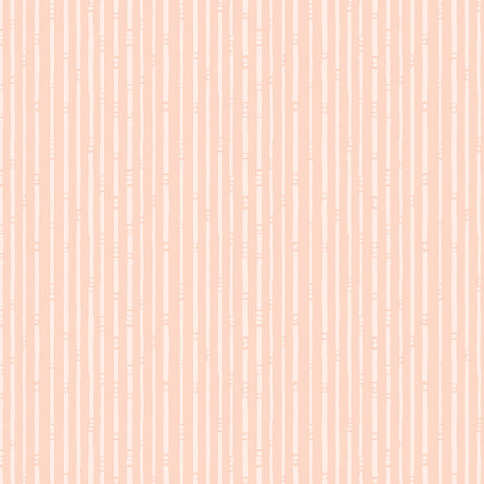 Serenity Blooms by Ginger Deverell Stripes Peach    SR24519 Cotton Woven Fabric