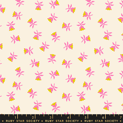 PREORDER ITEM EXPECTED IN MARCH 2026: Mystic Fable by Alexia Marcelle Abegg of Ruby Star Society Sweetflower Neon Pink    RS4151.13 Cotton Woven Fabric