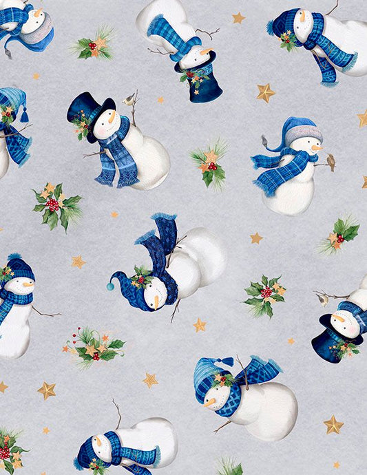 Preorder June 2026: Let It Snow-Man Snowmen Toss Gray 27755-917 by Danielle Leone