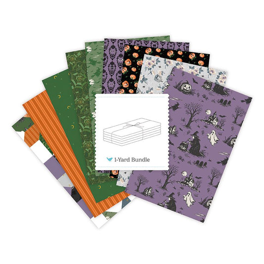 Preorder Apr 2027: Cobweb Cottage 1-Yd Bundle of 9 Prints Purple 19080PU-9