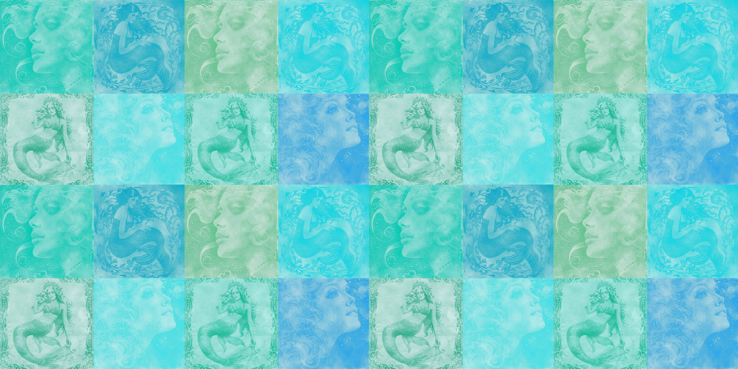 PREORDER ITEM-EXPECTED APRIL 2026: Divine Oceania by Aimee Stewart Devine Mermaid DDC12614-Turquoise Cotton Woven Fabric