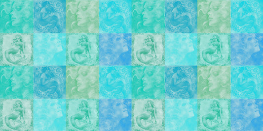 PREORDER ITEM-EXPECTED APRIL 2026: Divine Oceania by Aimee Stewart Devine Mermaid DDC12614-Turquoise Cotton Woven Fabric
