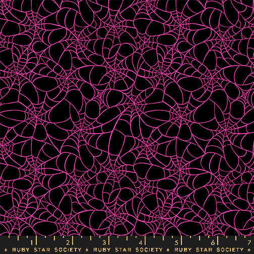 PREORDER ITEM - EXPECTED JUNE 2025: Glow Garden by Sarah Watts of Ruby Star Society Tangled Web Black    RS2119.19 Cotton Woven Fabric