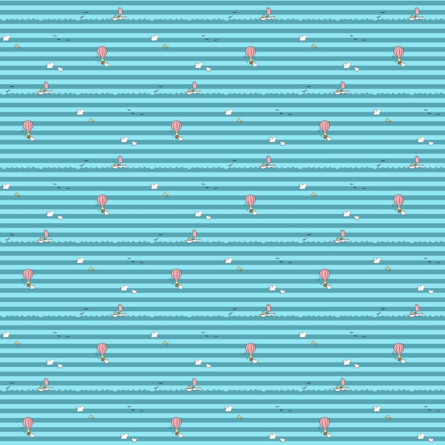 Preorder Feb 2027: Peanuts Beach Vibes Stripe Teal P1038-64