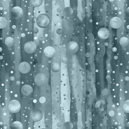 PREORDER ITEM EXPECTED IN JANUARY 2026: Bubble Pops Digital 108" by Tango Twist Texture Slate 108” Wideback BQ4418-96 Cotton Woven Fabric