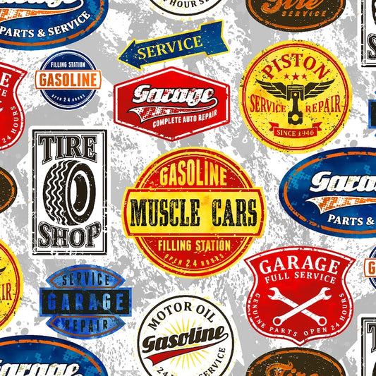 PREORDER ITEM - EXPECTED FEBRUARY 2026: Road Runner by Michael Moon The Speed Shop White 24172-WHT Cotton Woven Fabric