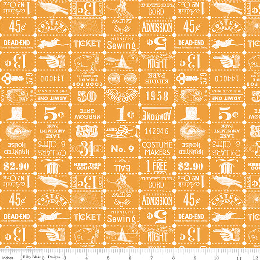 Costume Maker's Act 2 by J. Wecker Frisch Ticket Grid Orange    C16009R-ORANGE Cotton Woven Fabric