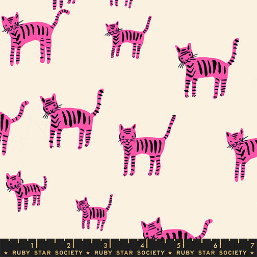 PREORDER ITEM - EXPECTED OCTOBER 2025: Catnap by Alexia Marcelle Abegg of Ruby Star Society Tiger Stripes Playful    RS4132.13 Cotton Woven Fabric
