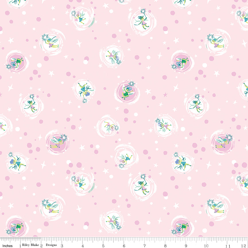 PREORDER ITEM - EXPECTED MARCH 2025: Forever Neverland by Jill Howarth Tink Pink    C15904-PINK Cotton Woven Fabric