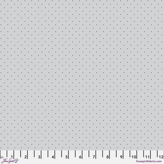 PREORDER ITEM - EXPECTED OCTOBER 2025: Tula Pink Graywork True Colors Tiny Dots Fog    PWTP185.FOG Cotton Woven Fabric