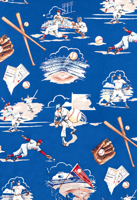 Nicole's Prints Top of the Ninth Royal Blue 6011B Cotton Woven Fabric