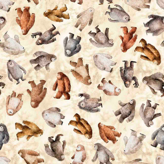 Bigfoot by Morris Creative Group Toss Cream    30993E Cotton Woven Fabric