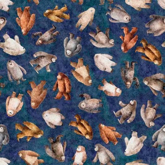 Bigfoot by Morris Creative Group Toss Navy    30993N Cotton Woven Fabric