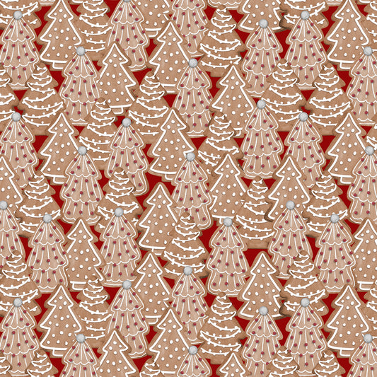 Baking Up Joy by Danielle Leone Trees Packed Red    27709-312 Cotton Woven Fabric