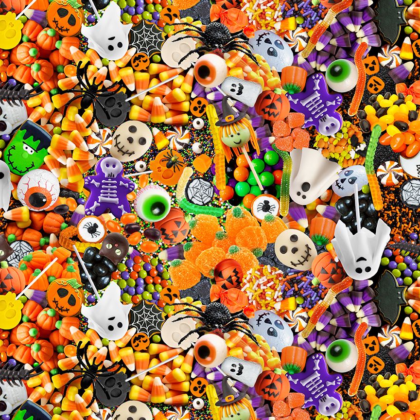 I Boo What I Want Trick or Treat Candies    BOO-CD2937-TRICK Cotton Woven Fabric