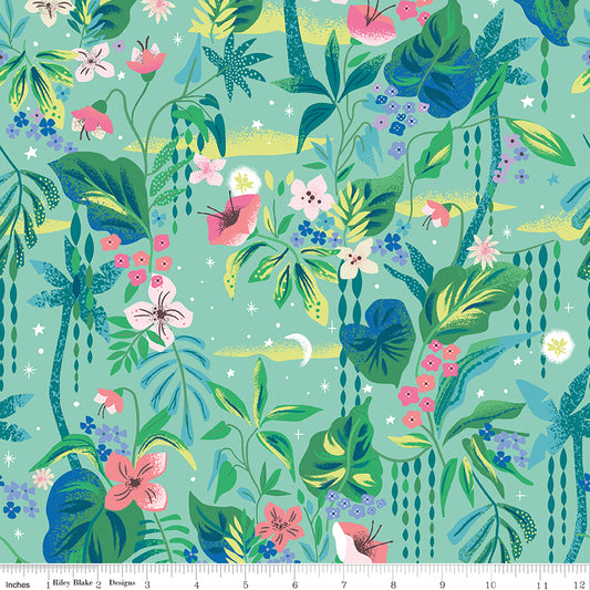 Forever Neverland by Jill Howarth Tropical Floral Songbird C15903-SONGBIRD Cotton Woven Fabric