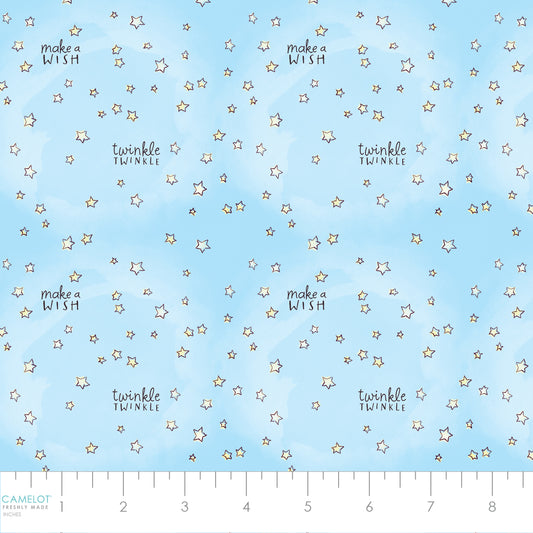 Care Bears Make a Wish Twinkle Twinkle Light Blue 44011107-01 Cotton Woven Fabric