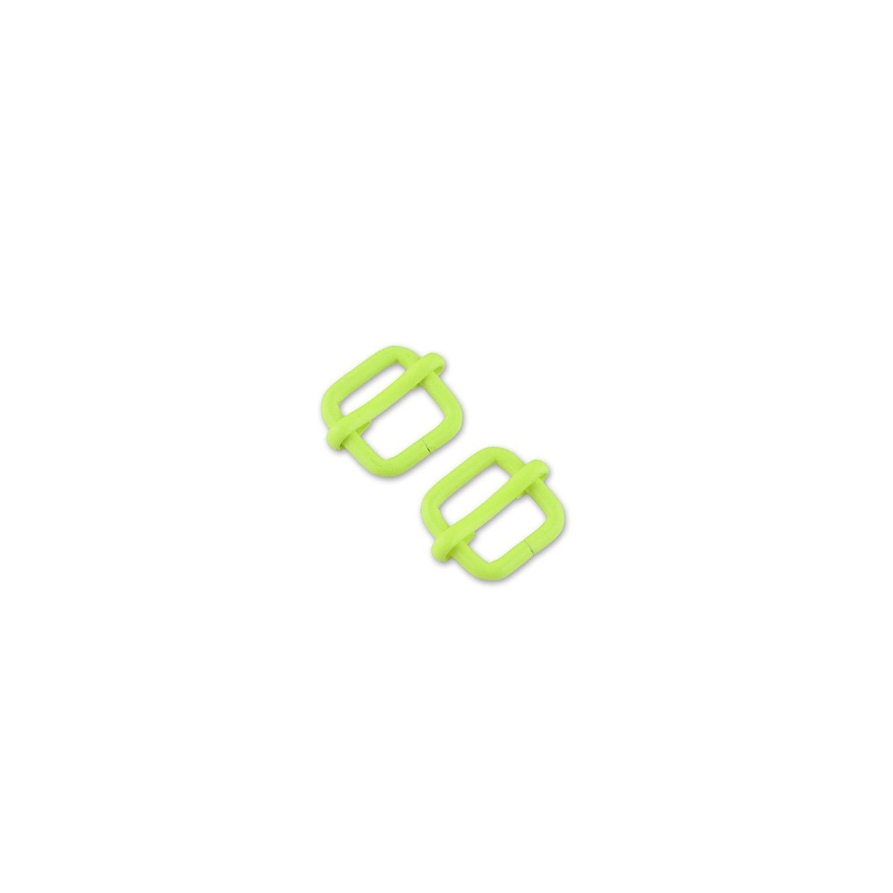 Preorder November 2026: Tula Pink Sallie Tomato: Two Neon Yellow 1/2" Slider Buckles STS123NY