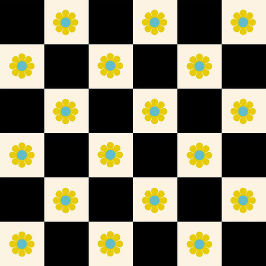 Preorder Apr 2027: Daisy Days Flowers Check Black RS4178 15 by Alexia Abegg of RSS